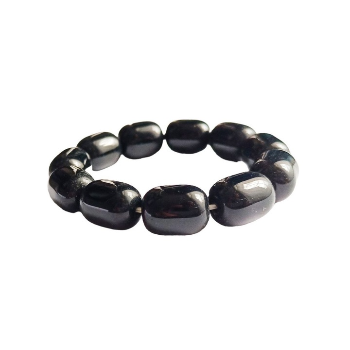 Bratara cu bile mari, Negru, BR24