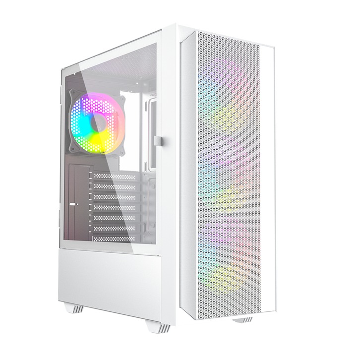 Gembird Fornax 4000 ARGB Számítógépház - Fehér (CCC-FC-4000W)