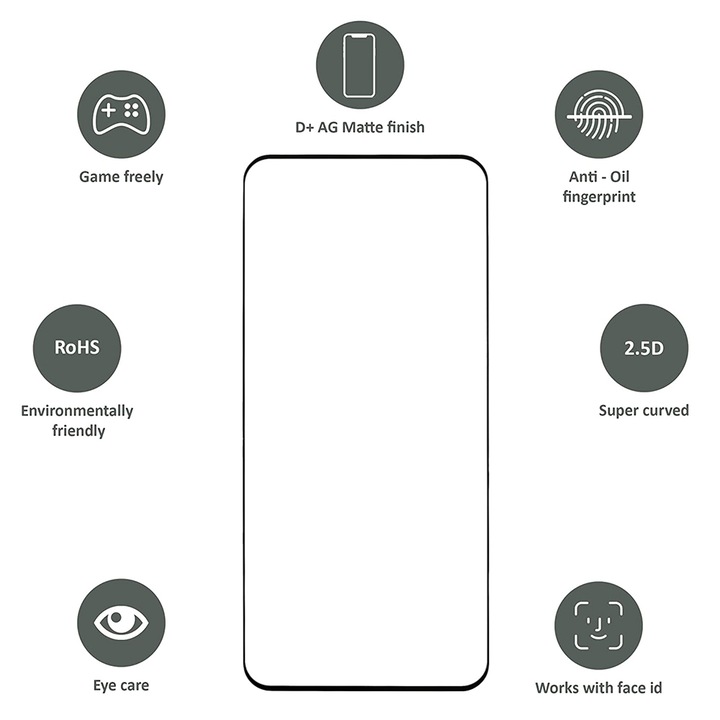 Стъклен протектор, съвместим с Xiaomi Redmi 9 Power, Fonix, Full Cover, UltraHD Clear, черен