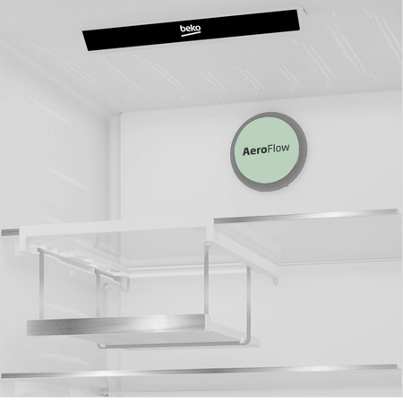 Combina frigorifica Beko B5RCNA365ZXBR, 316 l, No Frost, AeroFlow, HarvestFresh, BioCycle, Everfresh+, Clasa D, H 186.5 cm, Dark Inox