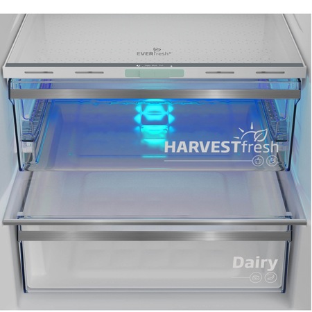 Combina frigorifica Beko B5RCNA365ZXBR, 316 l, No Frost, AeroFlow, HarvestFresh, BioCycle, Everfresh+, Clasa D, H 186.5 cm, Dark Inox