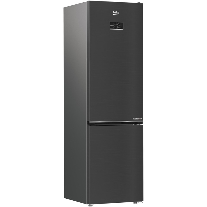 Beko B5RCNA405ZXBR kombinált hűtőszekrény, 355 l, NoFrost, HarvestFresh, BioCycle, Everfresh+, AeroFlow, H: 203.5 cm, D energiaosztály, Sötét inox