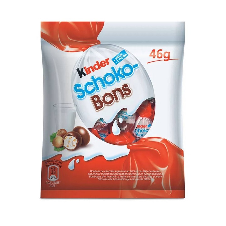 Bomboane de Ciocolata Kinder Schokobons, 46 g