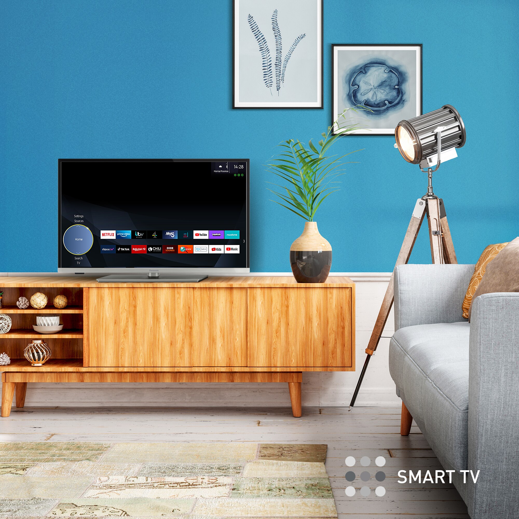Телевизор Panasonic LED TX-32MS350E, 32" (81 см), Smart, HD, Клас E ...