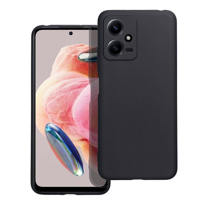 Xiaomi Redmi Note 12 5G (Globál) / Poco X5 5G kompatibilis szilikon hátlaptok, fekete, Matt case