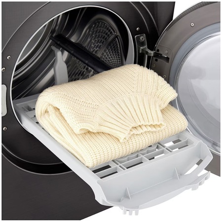 Uscator de rufe LG RH90V9JV2N, Pompa de caldura Dual Inverter, 9 kg, 14 programe, Clasa A+++, Smart Diagnosis, Wi-Fi, Antracit