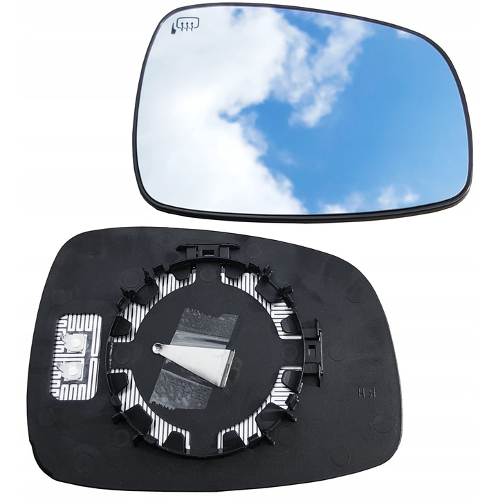 Sticla oglinda, Dreapta, Am Suzuki Swift 2005-2010, Argintiu/Negru