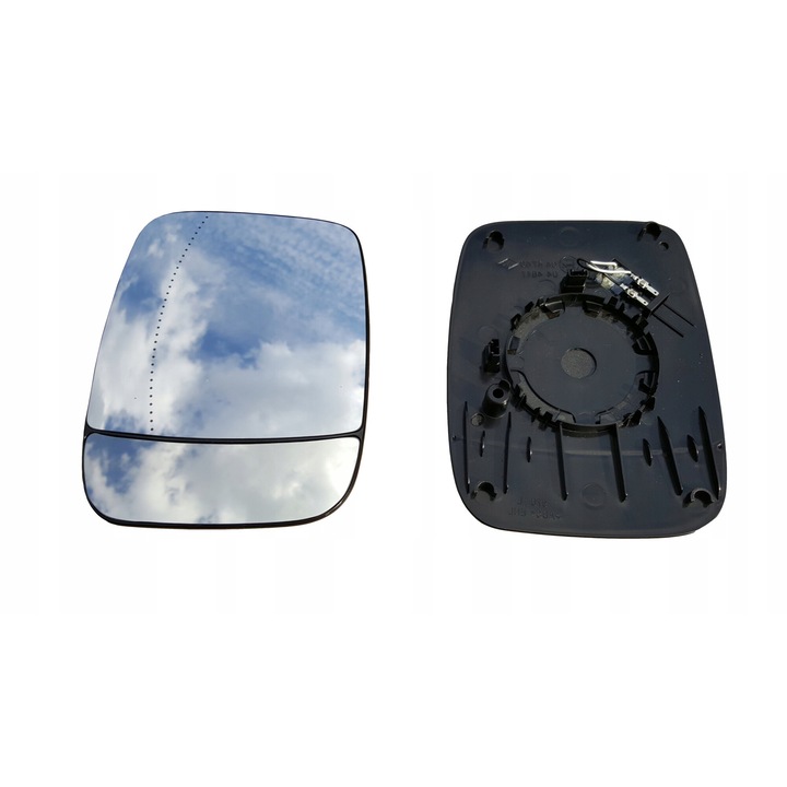 Sticla oglinda, Stanga, Am Renault Trafic 2014-2017, Opel Vivaro 2014-2017, Argintiu/Negru