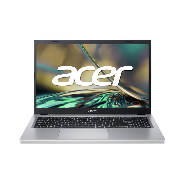 Лаптоп Acer Aspire 3 A315-510P-35WW, NX.KDHEX.01A, 15.6", Intel Core i3-N305 (8-ядрен), Intel UHD Graphics, 8GB 4800MHz LPDDR5, Сребрист