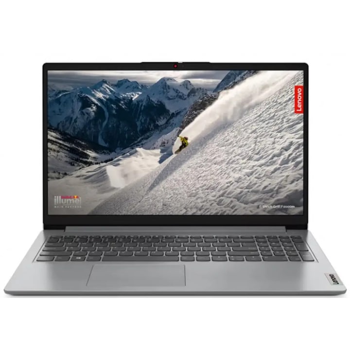 Laptop, Lenovo, IdeaPad 1, 15AMN7, 82VG0054BM, 15.6", AMD Ryzen 5 7520U (4-core), AMD Radeon 610M, 8GB 5500MHz LPDDR5, Gri