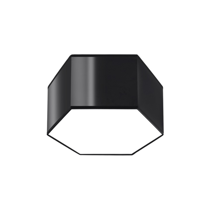 Lampa de tavan Sunde negru PVC 2 becuri cub modern de interior
