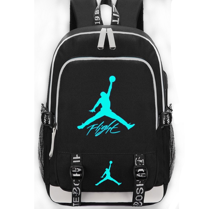 Раница Jordan Jumpman, текстил, 31 x 16 x 45 см, черна