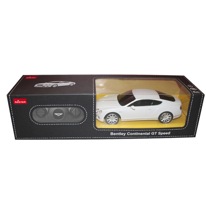 Кола с дистанционно RASTAR 1/24 Bentely Continental GT Speed White 48600