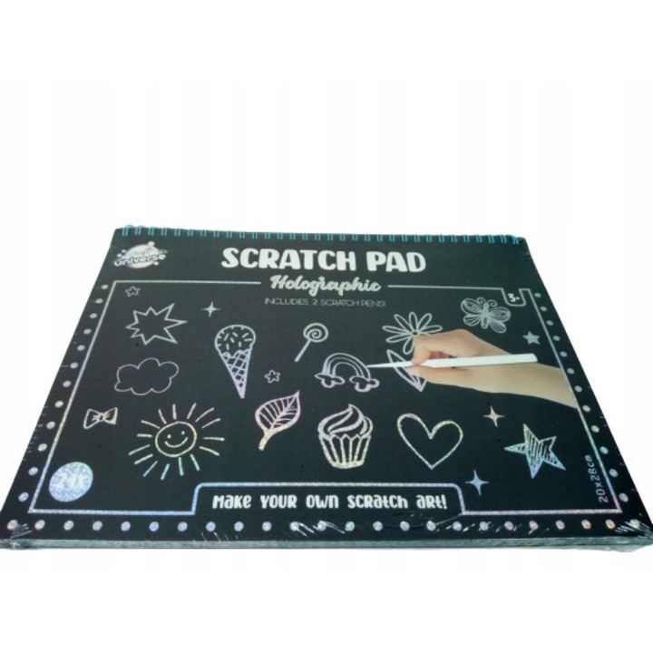 Bloc de desen razuibil, Craft Universe, 20 x 28 cm, Negru