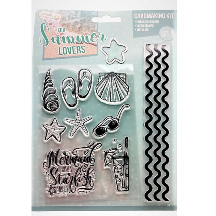 Set cu motive de vara cu stampile taiate, Transparente