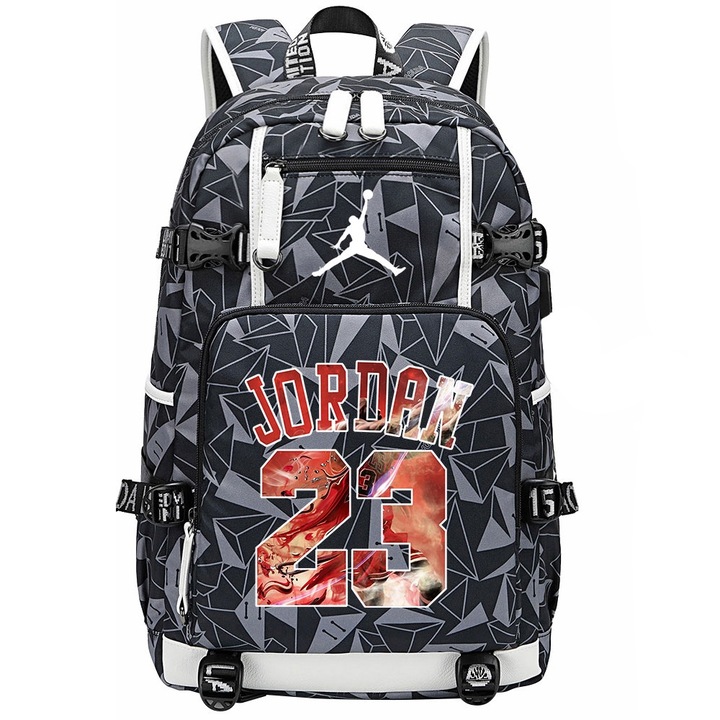 Jordan hátizsák, Textil, 30x14x46 cm, Szürke