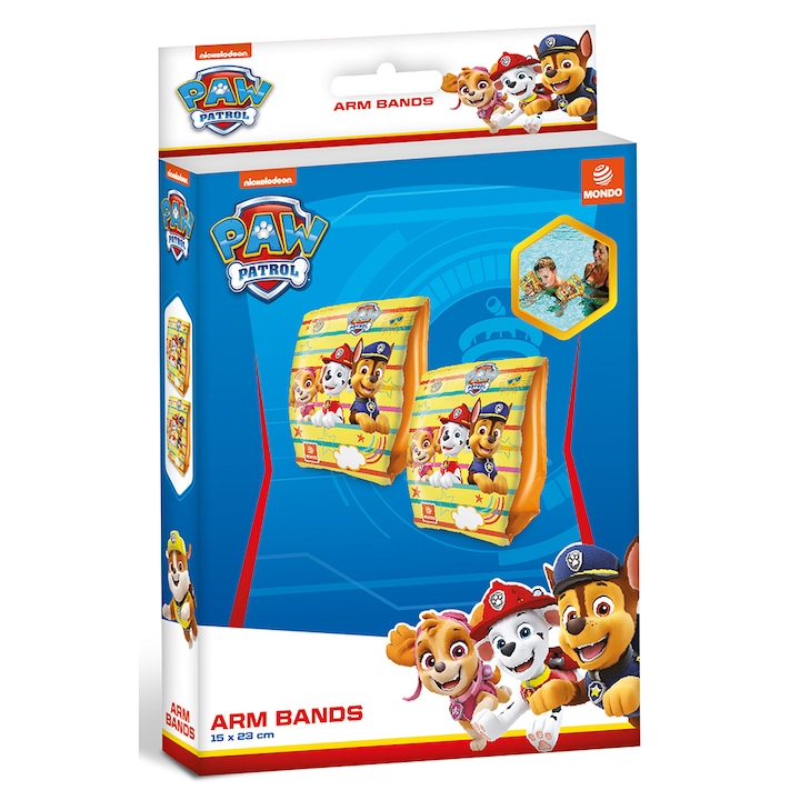 Aripioare inot Mondo - Paw Patrol, galben, 23 x 15 cm