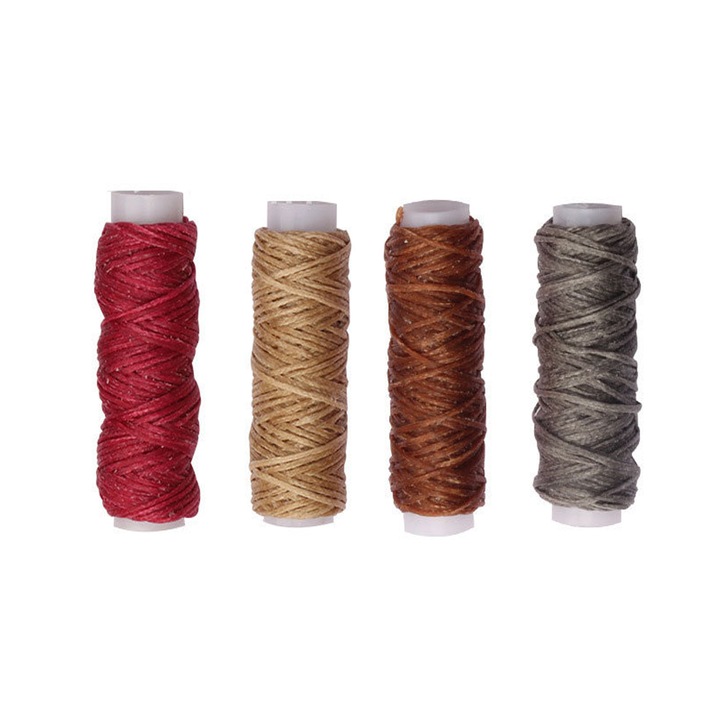 Set 4 ate cerata de cusut piele multicolor