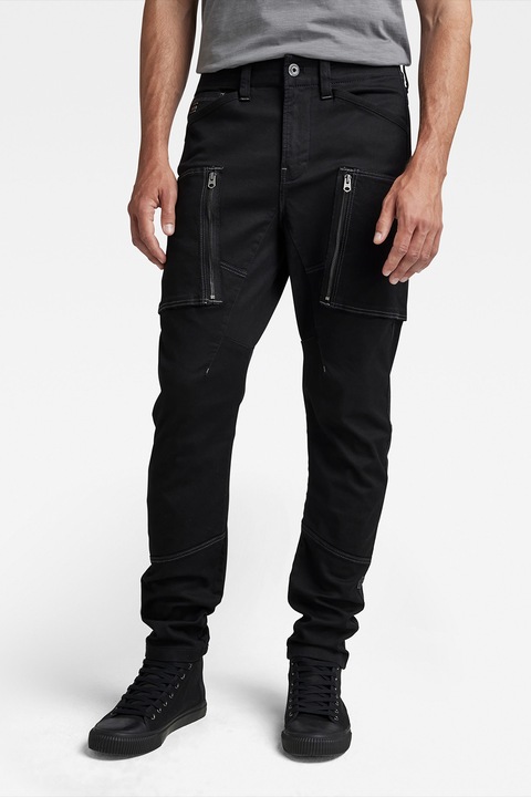 G-STAR, Pantaloni cargo skinny, Negru