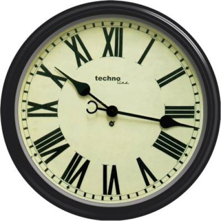 Аналогов джъмбо стенен часовник, O 50 см, кафяв, Techno Line Retro WT 7050 (WT 7050)