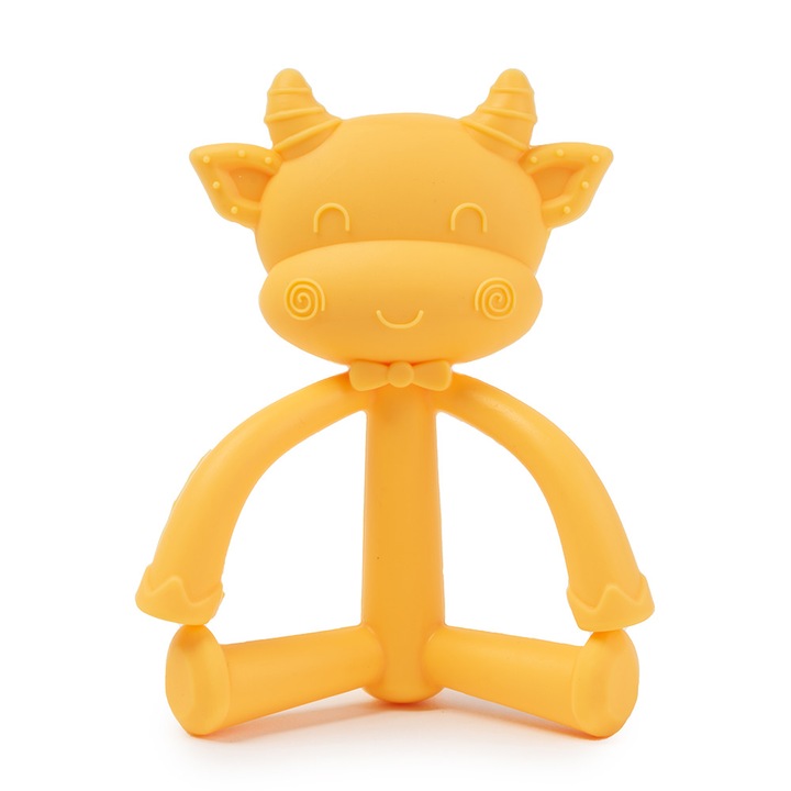 Szilikon fogzási játék - Tehén, Mustár - Nurio