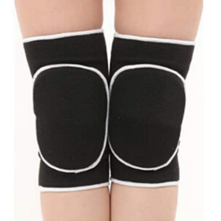 Set 2 genunchiere elastice cu protectie, CRM, pentru activitati sportive, marime universala, unisex, negru-alb