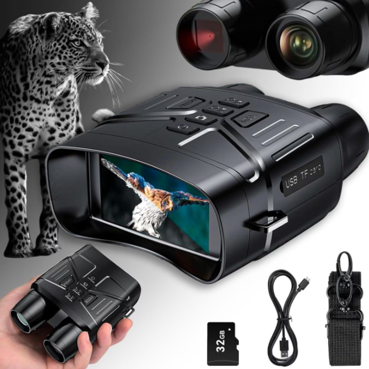 Binoclu Night Vision pentru vanatoare, Excitat, 4K, Card de