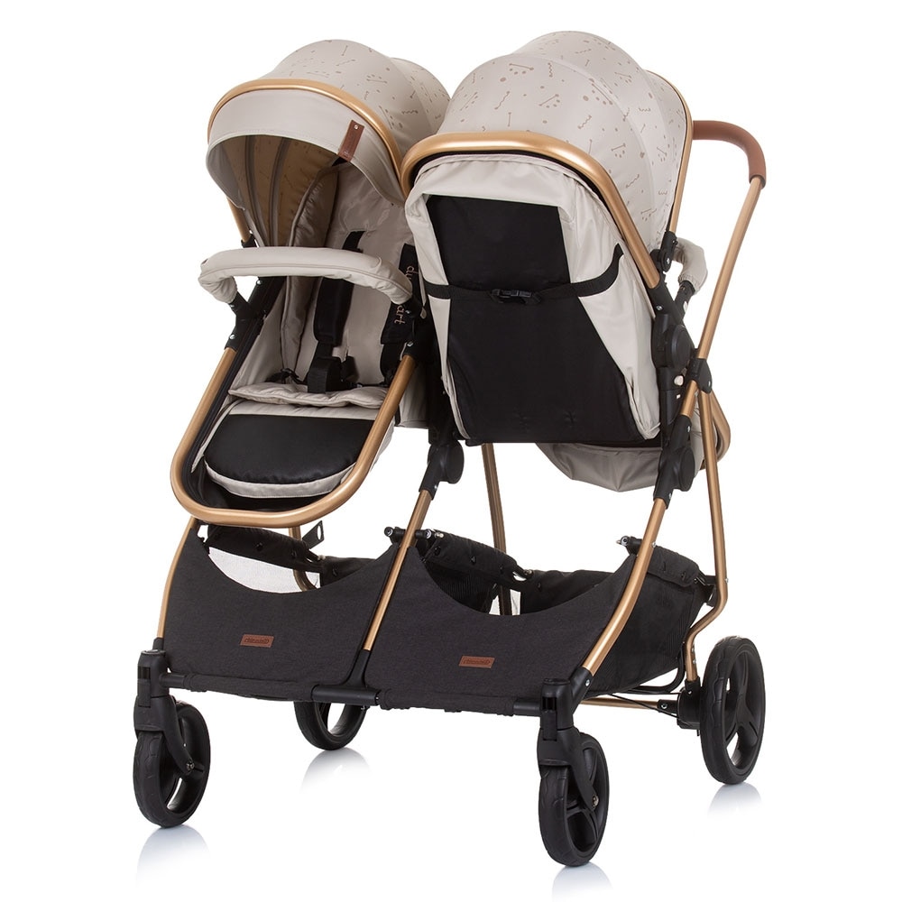 Carucior gemeni Chipolino Duo Smart 2 in 1 sand - eMAG.ro