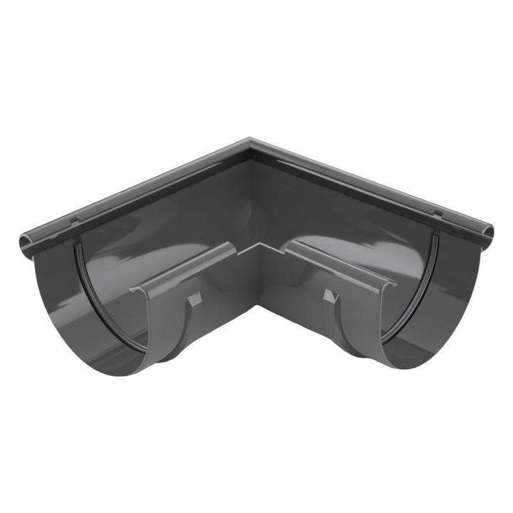 Colt interior de jgheab, Bryza, Plastic, Ø 75 mm, Antracit