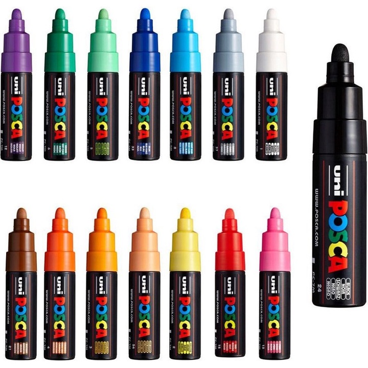 Комплект от 15 маркера Posca, PC-7M, многоцветни