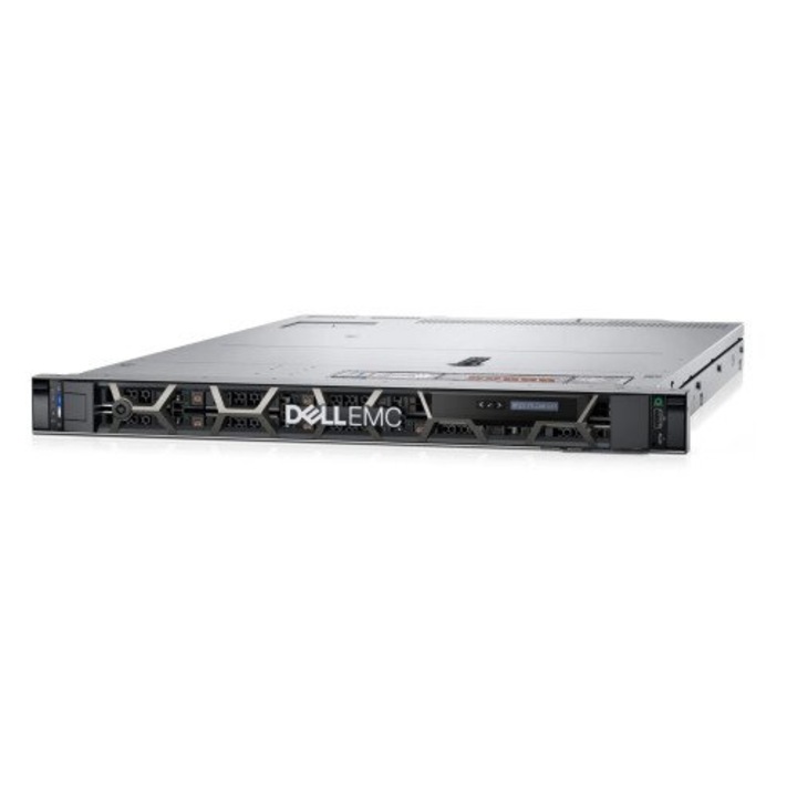 Сървър DELL PowerEdge R450, Rack 1U, Intel Xeon Silver 4309Y 8 C / 16 T, 2.8 GHz - 3.6 GHz, 12 MB cache, 105 W, 16 GB DDR4 ECC, 2 x 480 GB SSD, 2 x 600 W