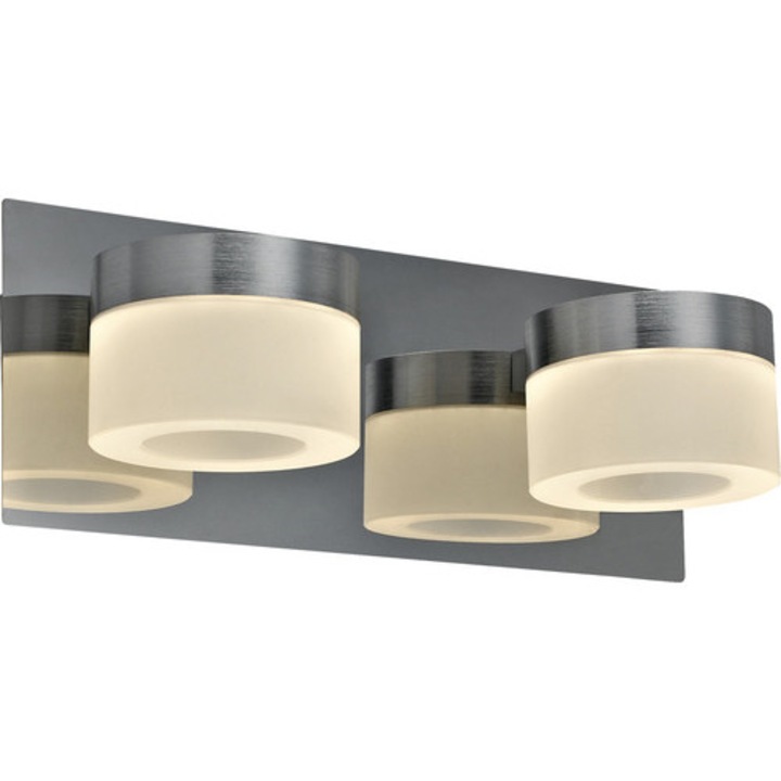 Aplica cu LED integrat Kynosural 2x6,5W 630 lumeni, pentru baie IP44, crom