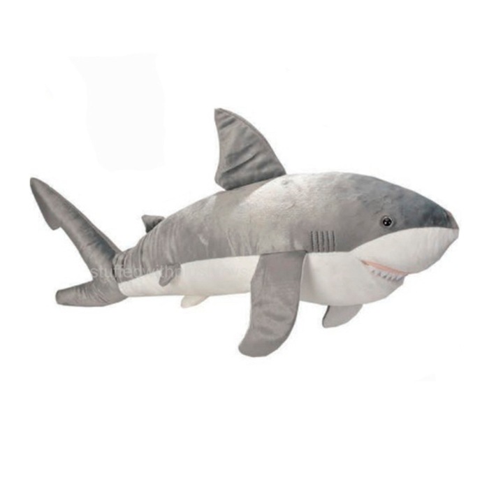 Jucarie de Plus Rechin Alb Jumbo 96cm Wild Republic