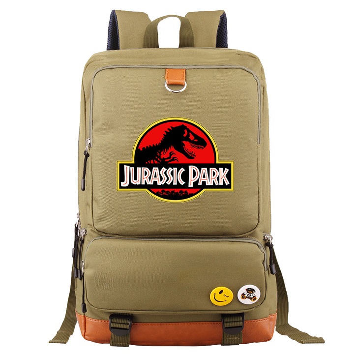 Jurassic hátizsák, textil, 29 x 14 x 44 cm, khaki