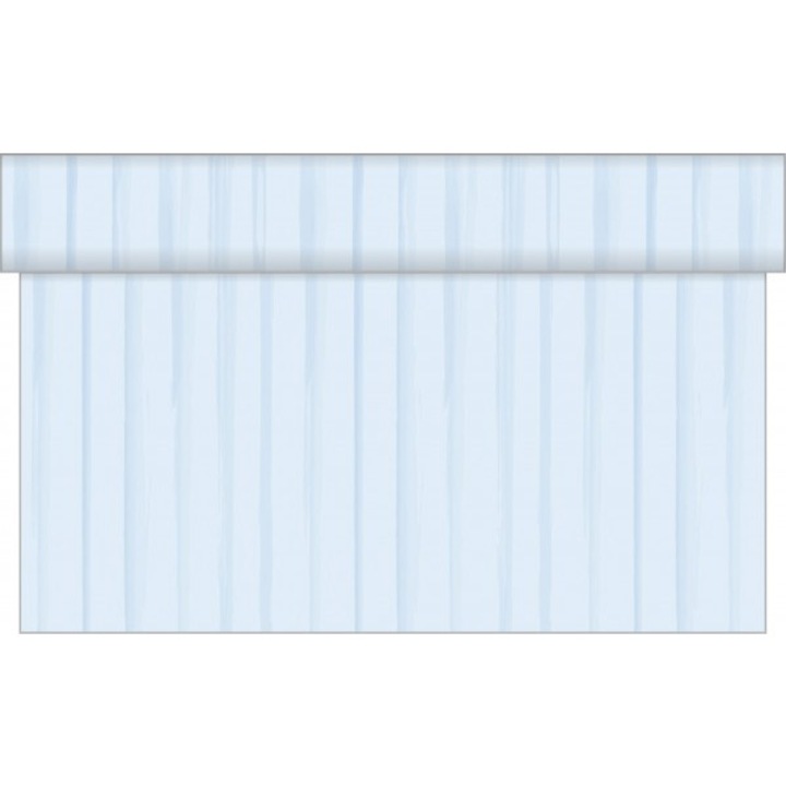 Traversa masa Mank HORECA, Linclass® Airlaid, Stripes Baby Blue, 40 cm x 24 m, Ideale pentru Nunti, Petreceri, Botezuri