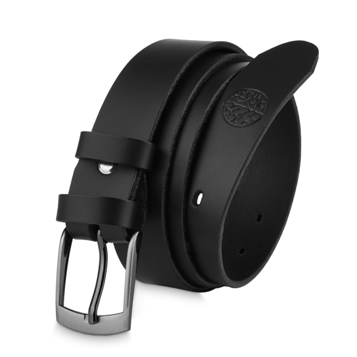 Curea pentru barbati, Betlewski, Piele naturala, Negru, Negru, 90
