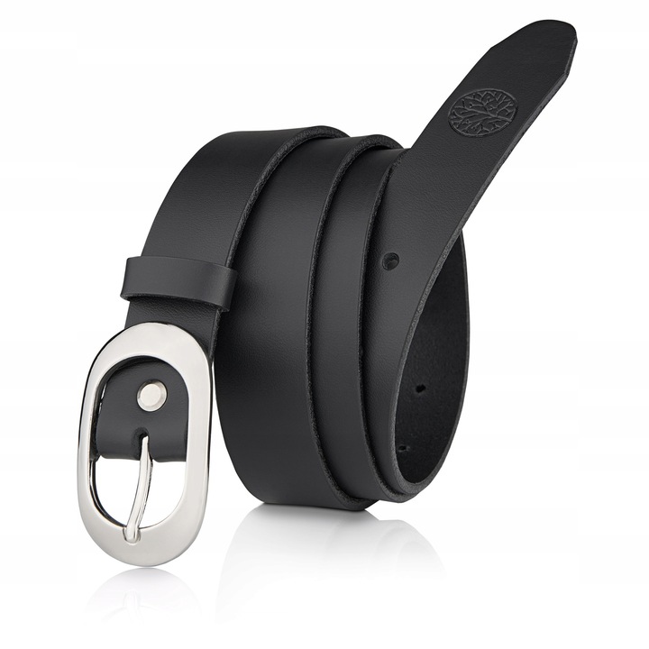 Curea cu catarama Jenny DW-DO-1, Piele naturala, Negru, Negru, 110