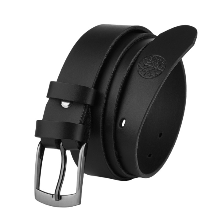 Curea pentru barbati, Betlewski, Piele naturala, Negru, Negru, 115