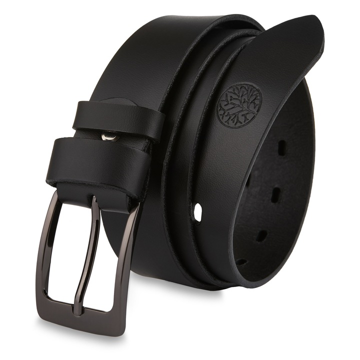 Curea cu catarama, Betlewski, SPLIT35 DW35-0, Piele naturala, Negru, 140 cm