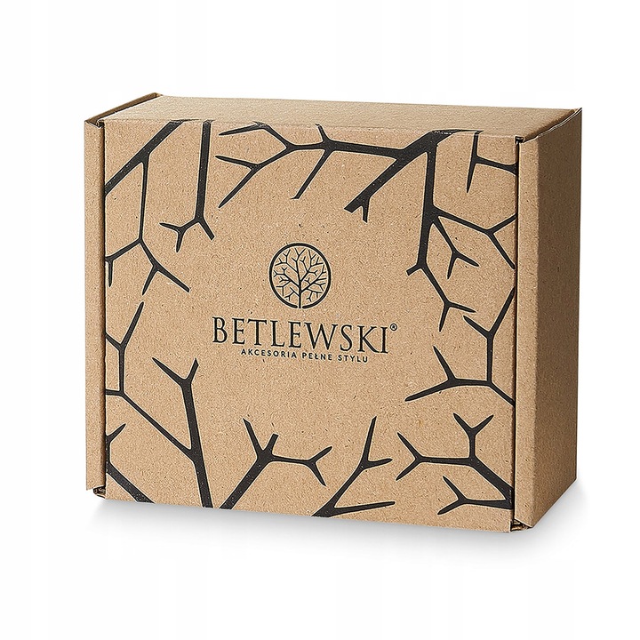 Мъжки колан без катарама, Betlewski, Естествена кожа, Тъмносин, 110