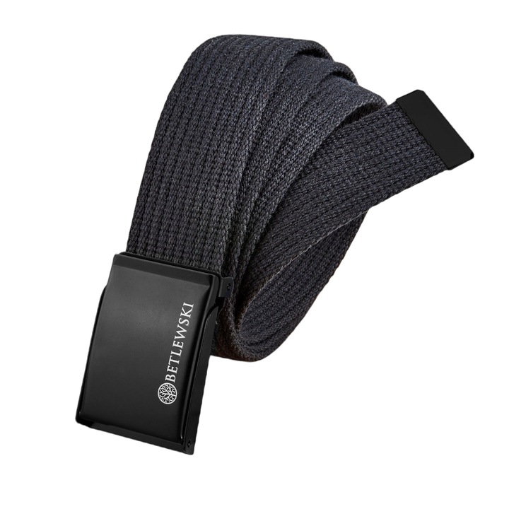 Curea Betlewski, Casual, Bumbac, Negru, Negru, 125