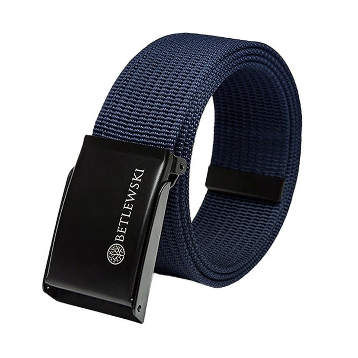 Curea cu catarama automata, Casual, PRC-21_CZ-1, Panza, Bleumarin, 125 cm