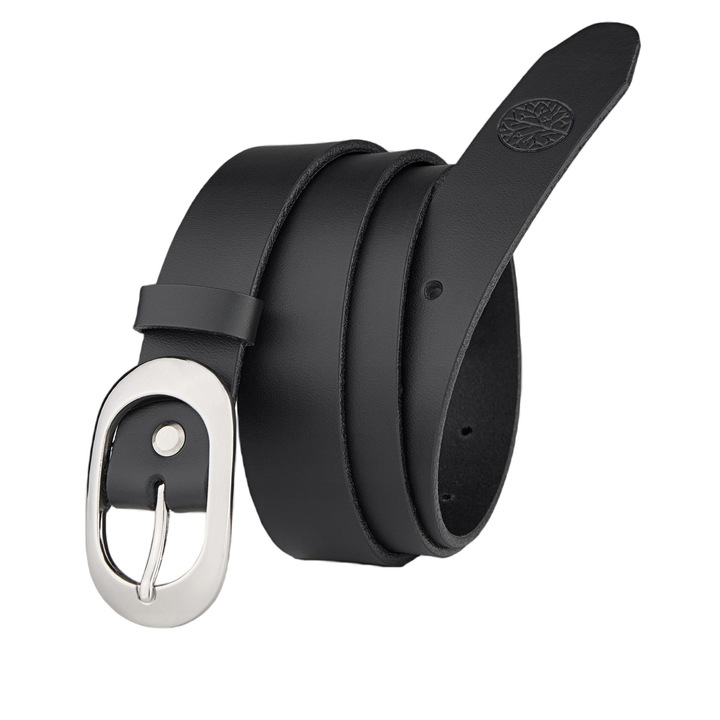 Curea cu catarama Jenny DW-DO-1, Piele naturala, Negru, Negru, 90