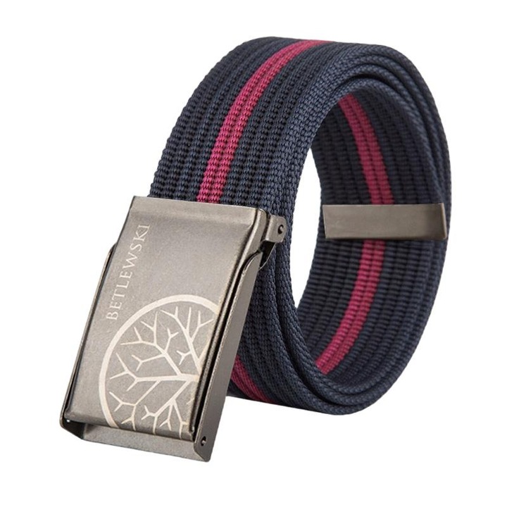 Curea cu catarama, Betlewski, Casual, Panza, Bleumarin/Roz, Roz/Bleumarin, 125