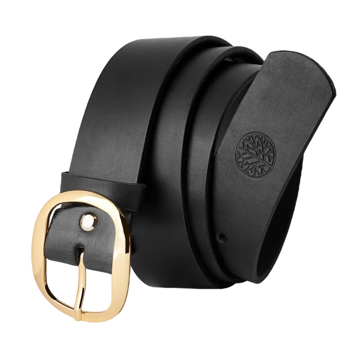 Curea Betlewski, Piele naturala, Negru, Negru, 90