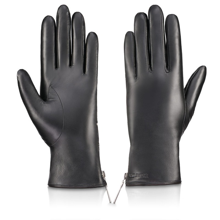 Manusi dama Betlewski, Piele naturala, Negru, Negru