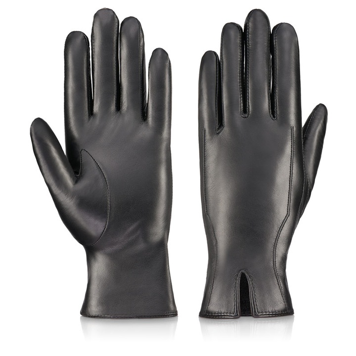Manusi dama Betlewski Chloe, Piele naturala, Negru, Negru