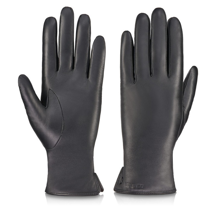 Manusi dama, Betlewski, Piele naturala, Negrudwqf, Negru