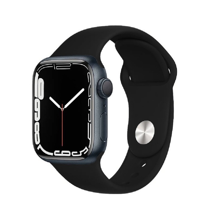 Curea Silicon Ceas SmartWatch pentru Apple iWatch 38 mm / 40 mm / 41 mm, Liquid Silicone, Soft and Smoth Touch, Comfy to Wear, Negru