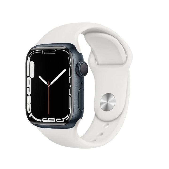 Curea Silicon Ceas SmartWatch pentru Apple iWatch 42 mm / 44mm / 45mm / 49mm, Liquid Silicone, Soft and Smoth Touch, Comfy to Wear, Alb